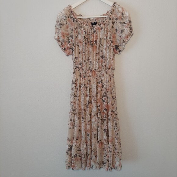 Kate & Lily Floral Smocked Midi Dress | Size 6 - Picture 2 of 9
